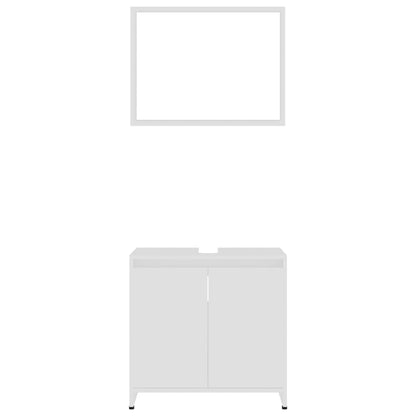vidaXL 4 Piece Bathroom Furniture Set White Engineered Wood