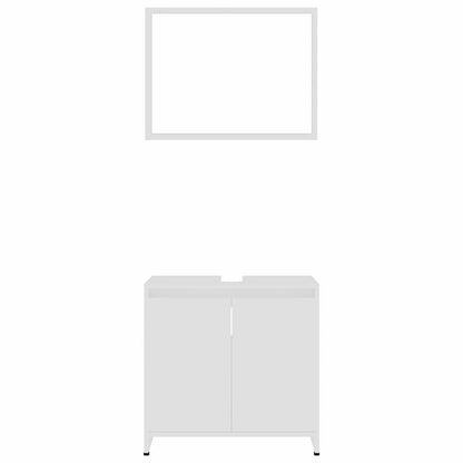 vidaXL 4 Piece Bathroom Furniture Set White Engineered Wood