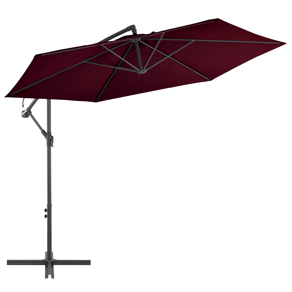 vidaXL Cantilever Garden Parasol | Bordeaux Red | Polyester, Metal | Large