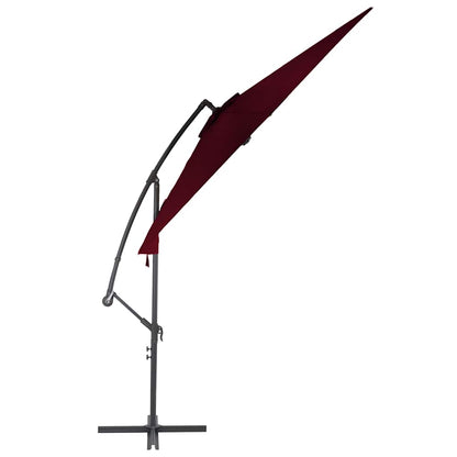 vidaXL Cantilever Garden Parasol | Bordeaux Red | Polyester, Metal | Large