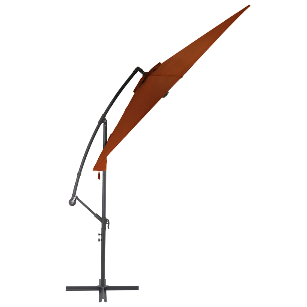 vidaXL Cantilever Garden Parasol | Terracotta | Polyester, Metal | Large