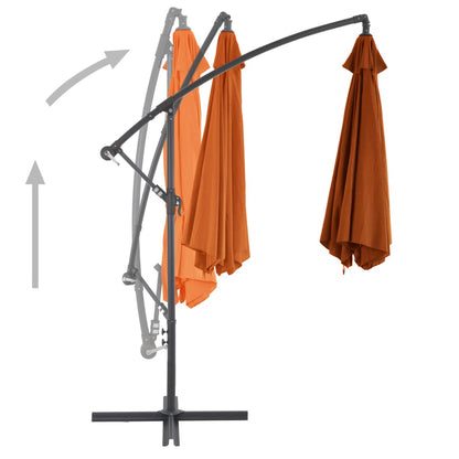 vidaXL Cantilever Garden Parasol | Terracotta | Polyester, Metal | Large