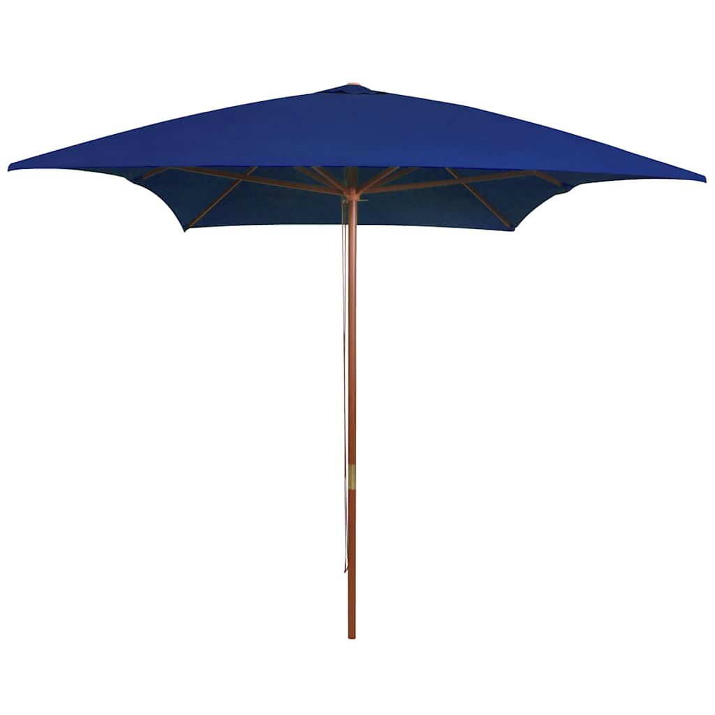 vidaXL Garden Parasol with Wooden Pole Blue 200x300 cm