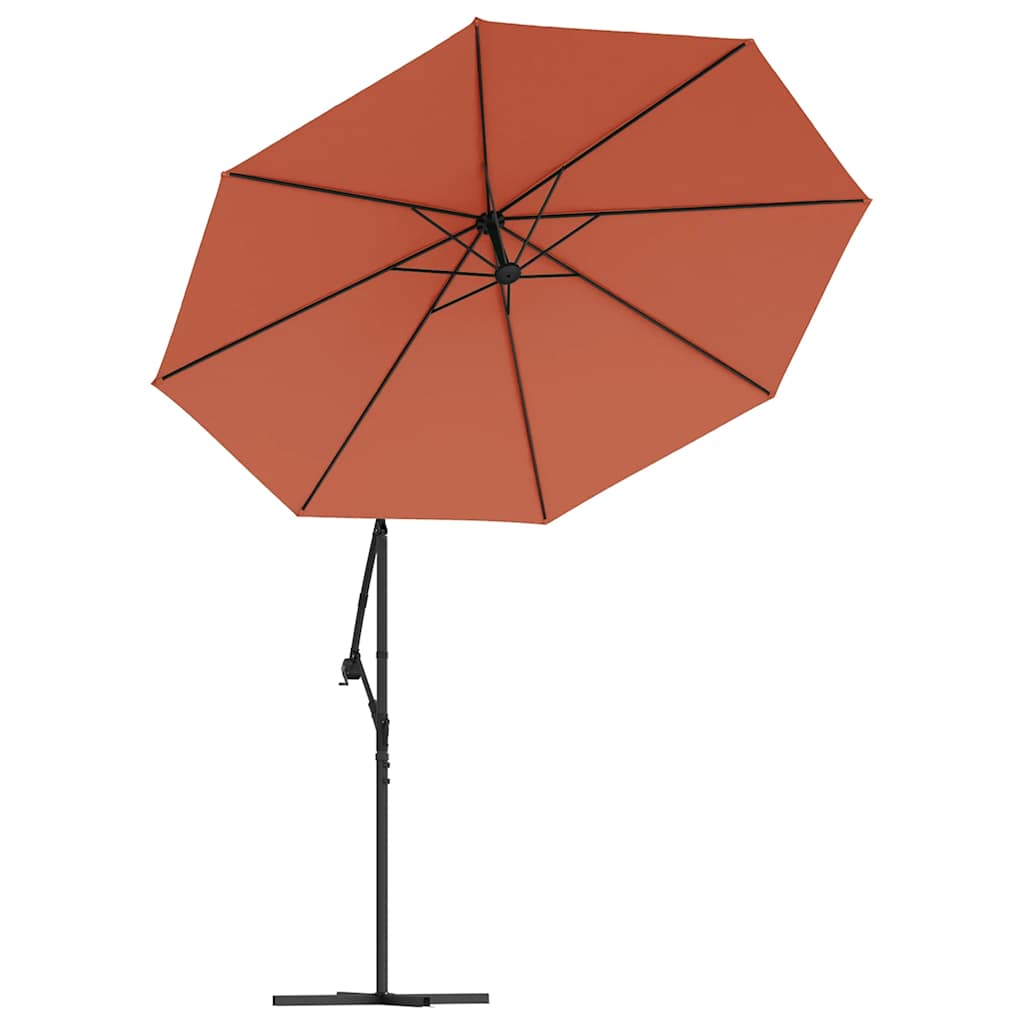 vidaXL Cantilever Garden Parasol | Terracotta | Polyester, Steel | Large
