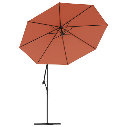 vidaXL Cantilever Garden Parasol | Terracotta | Polyester, Steel | Large