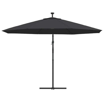 vidaXL Cantilever Garden Parasol with LED Lights Black 350 cm