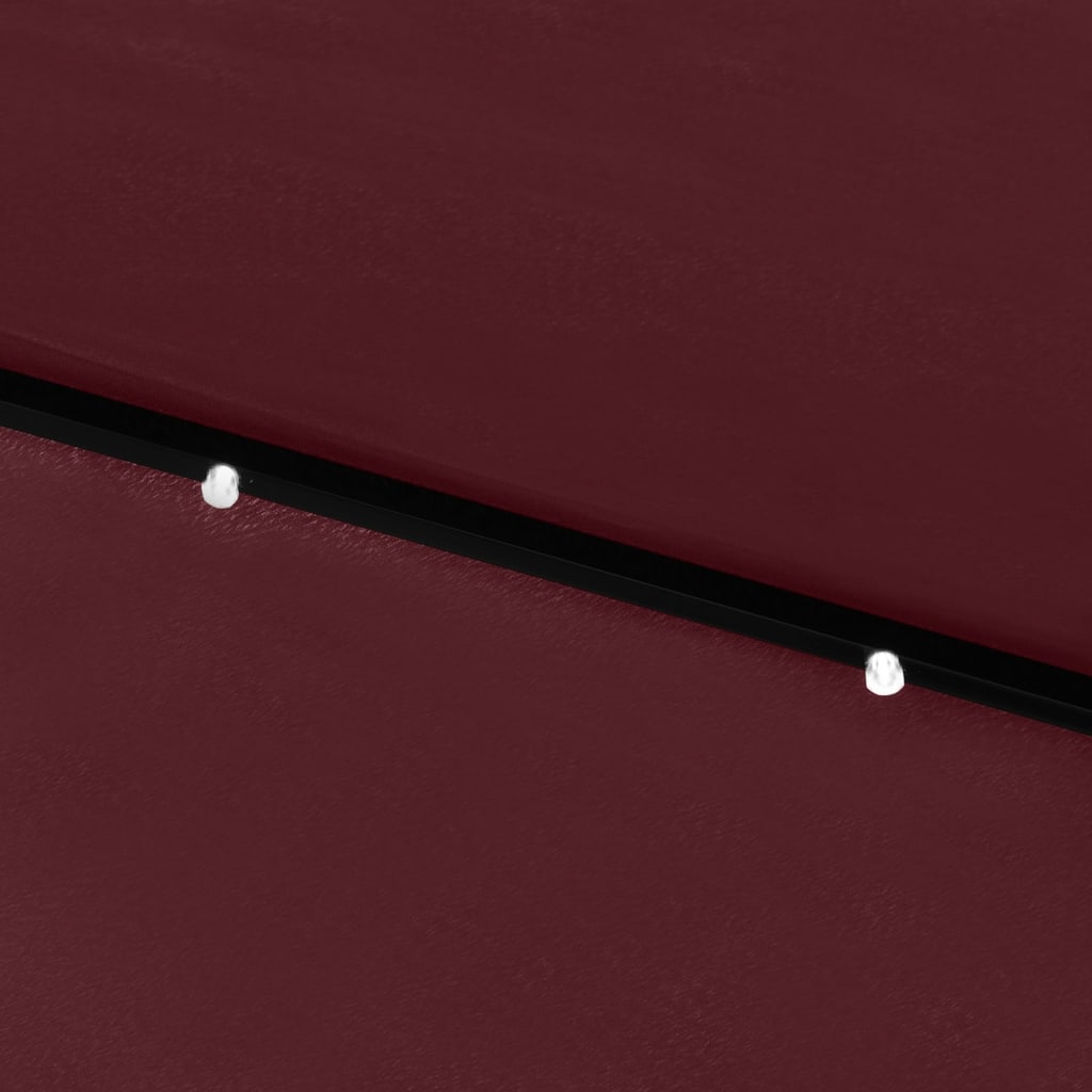 vidaXL Garden Parasol with LEDs and Steel Pole Bordeaux Red 2x3 m