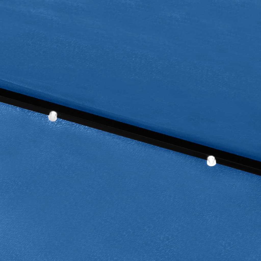 vidaXL Garden Parasol with LEDs and Steel Pole Azure Blue 2x3 m