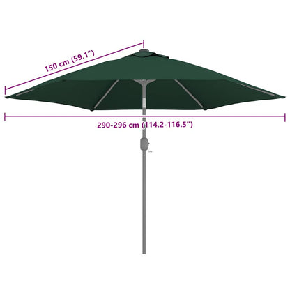 vidaXL Replacement Fabric for Outdoor Parasol Green 300 cm