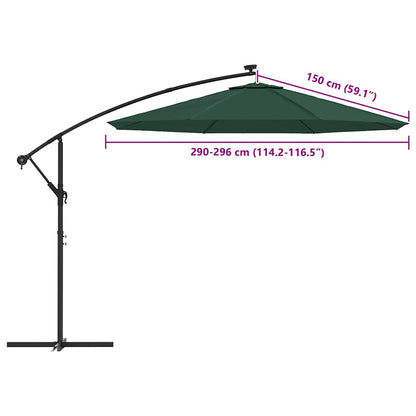 vidaXL Replacement Fabric for Cantilever Umbrella Green 300 cm
