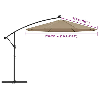 vidaXL Replacement Fabric for Cantilever Umbrella Taupe 300 cm