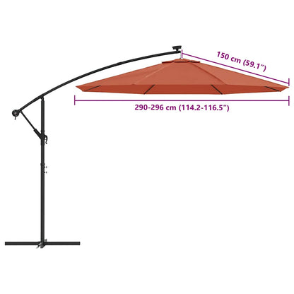 vidaXL Replacement Fabric for Cantilever Umbrella Terracotta 300 cm