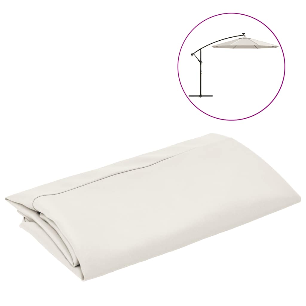 vidaXL Replacement Fabric for Cantilever Umbrella Sand White 350 cm