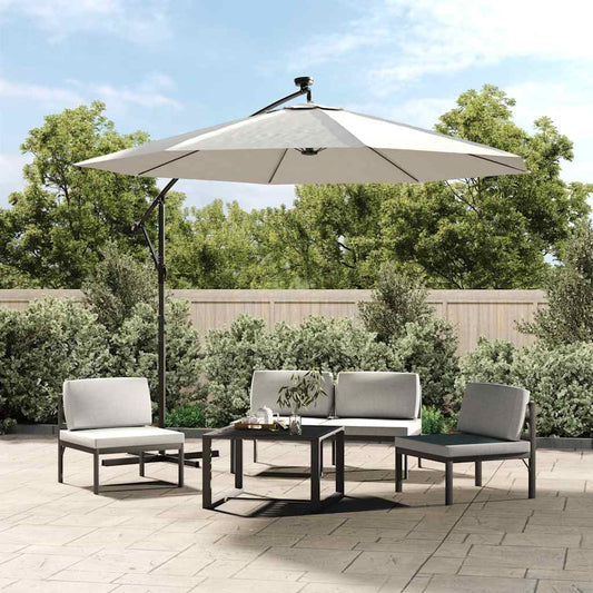 vidaXL Replacement Fabric for Outdoor Parasol Sand White 350 cm