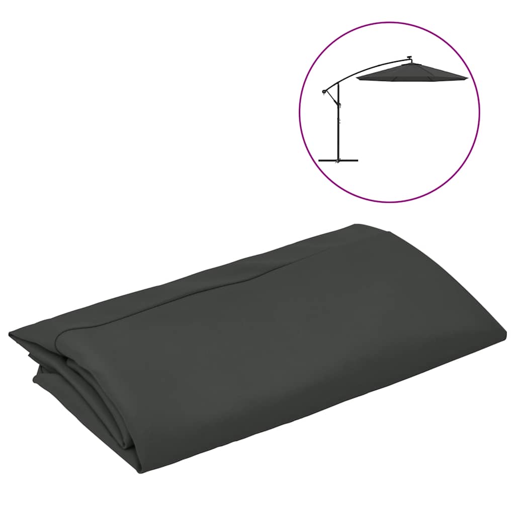 vidaXL Replacement Fabric for Cantilever Umbrella Anthracite 350 cm
