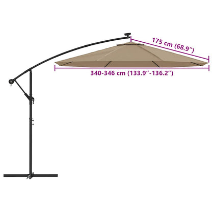 vidaXL Replacement Fabric for Cantilever Umbrella Taupe 350 cm
