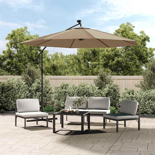 vidaXL Replacement Fabric for Outdoor Parasol Taupe 350 cm