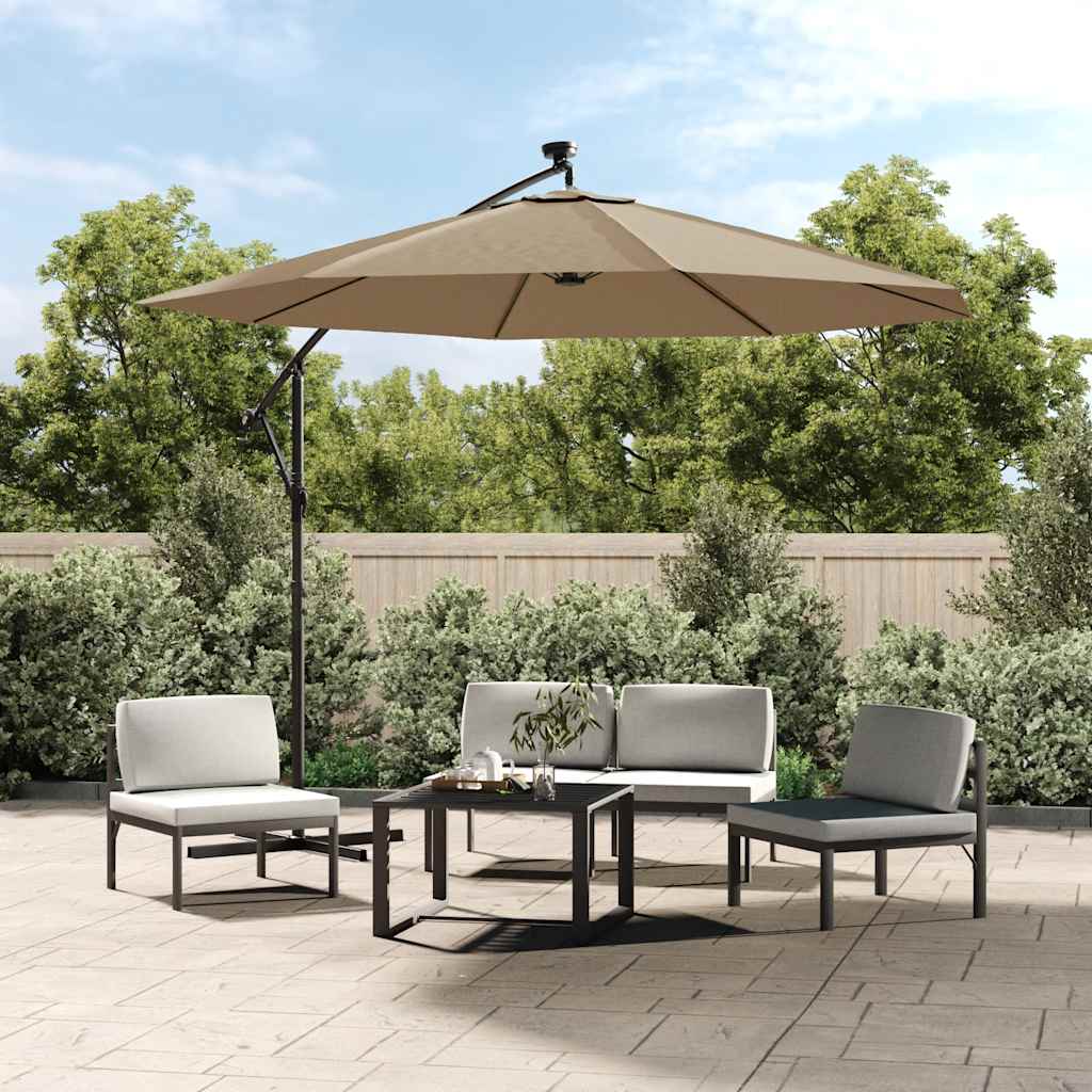 vidaXL Replacement Fabric for Cantilever Umbrella Taupe 350 cm