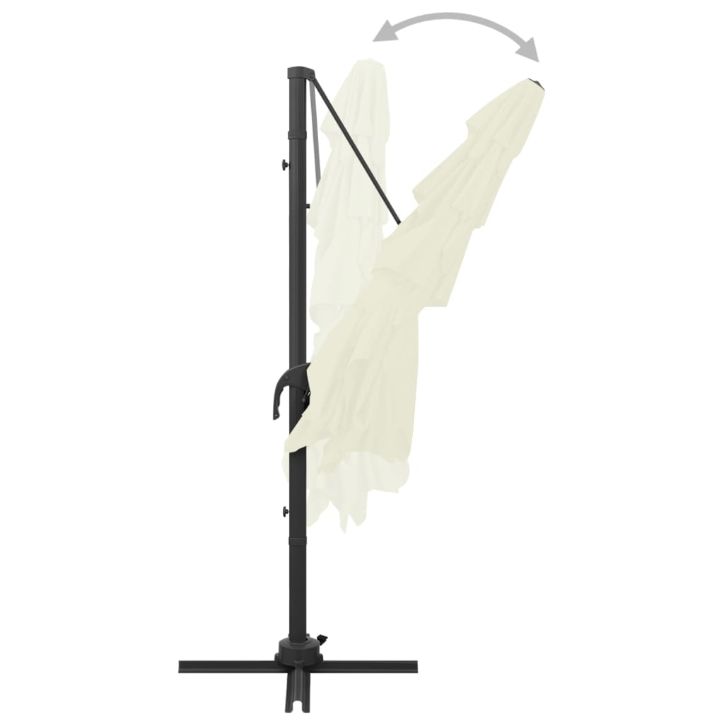 vidaXL 4-Tier Garden Parasol with Aluminium Pole Sand 250x250 cm
