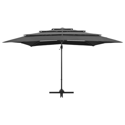 vidaXL Garden Parasol | Anthracite | Polyester, Powder-coated aluminium | 250 cm