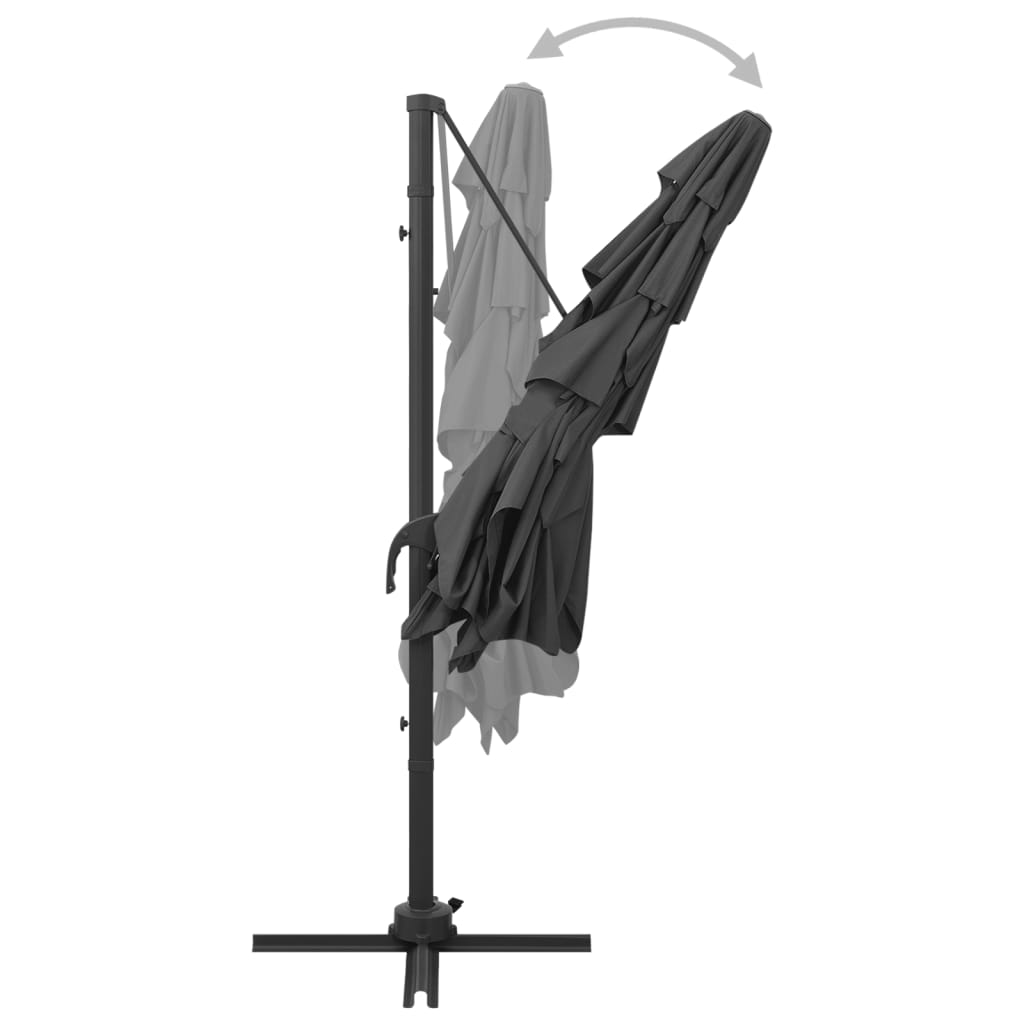 vidaXL Garden Parasol | Anthracite | Polyester, Powder-coated aluminium | 250 cm