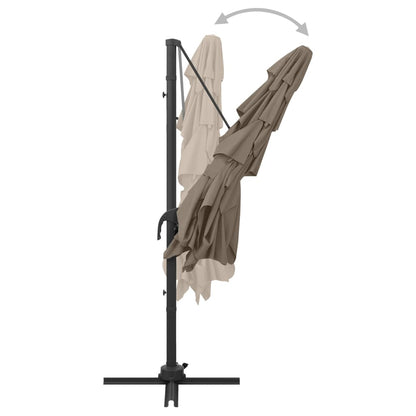 vidaXL Garden Parasol | Taupe | Polyester, Powder-coated Aluminium | Large