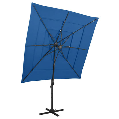 vidaXL Garden Parasol | Azure Blue | Polyester | 250x250 cm