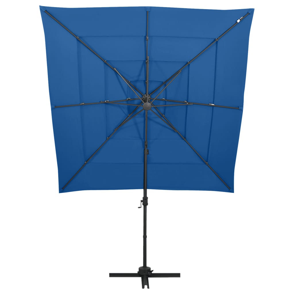 vidaXL Garden Parasol | Azure Blue | Polyester | 250x250 cm
