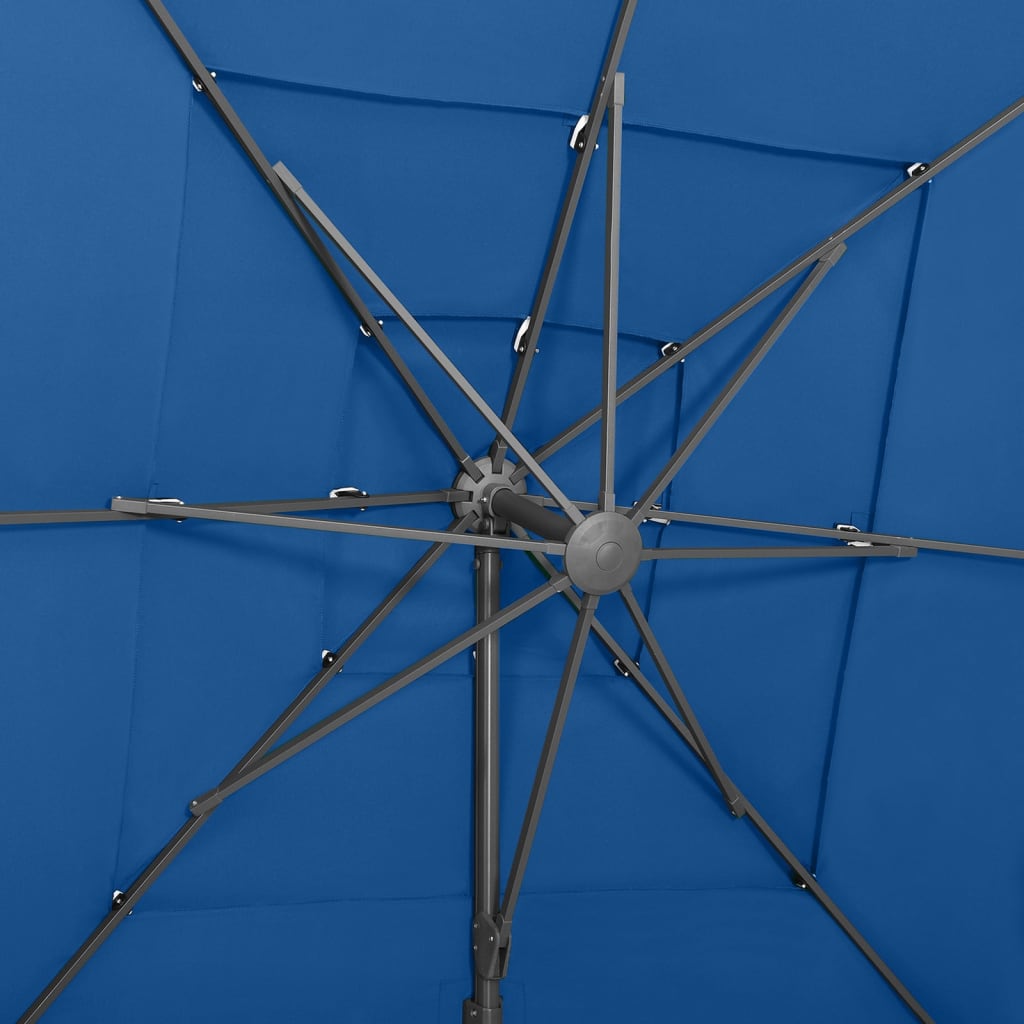 vidaXL Garden Parasol | Azure Blue | Polyester | 250x250 cm