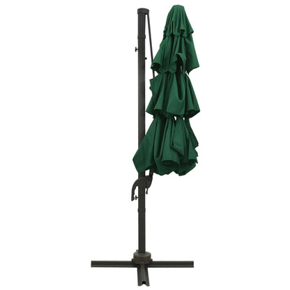 vidaXL Garden Parasol | Green | Polyester | 3x3 m Large | Foldable