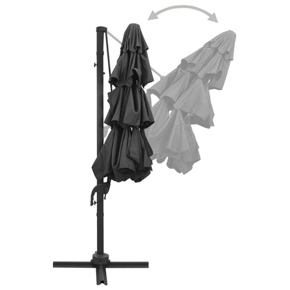 vidaXL Garden Parasol | Anthracite | Polyester, Powder-Coated Aluminium | 3x3 m