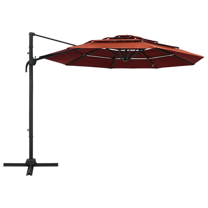 vidaXL Garden Parasol | Terracotta | Polyester, Powder-Coated Aluminium | Large