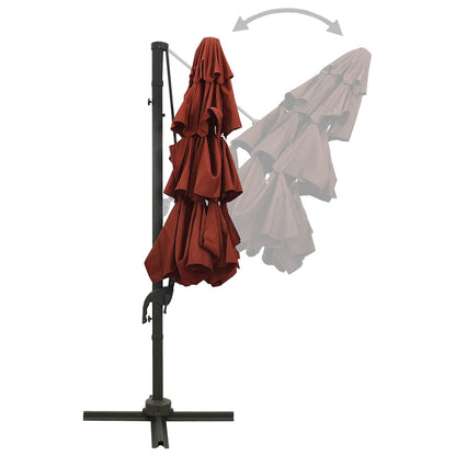 vidaXL Garden Parasol | Terracotta | Polyester, Powder-Coated Aluminium | Large