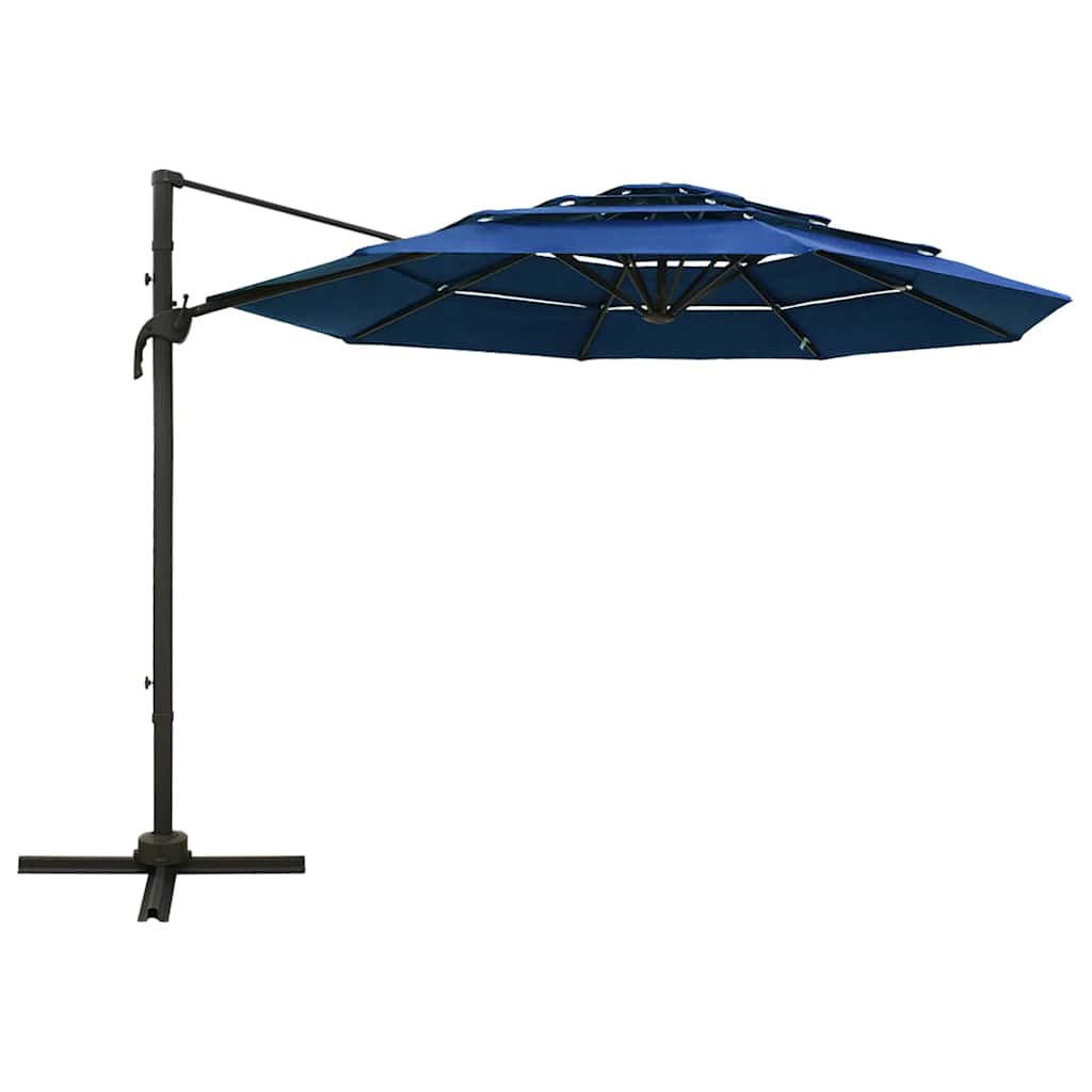 vidaXL Parasol | Azure Blue | Polyester | 3x3 m | Tiltable | Garden Parasol
