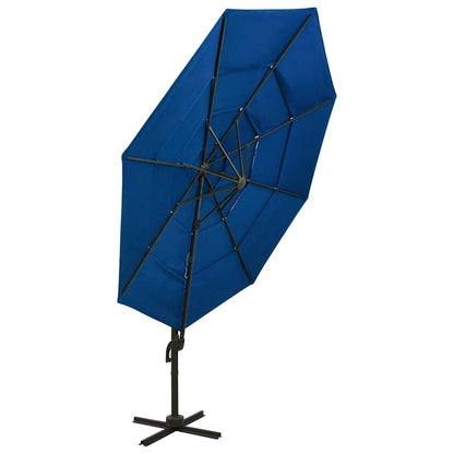 vidaXL Parasol | Azure Blue | Polyester | 3x3 m | Tiltable | Garden Parasol