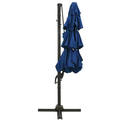 vidaXL Parasol | Azure Blue | Polyester | 3x3 m | Tiltable | Garden Parasol