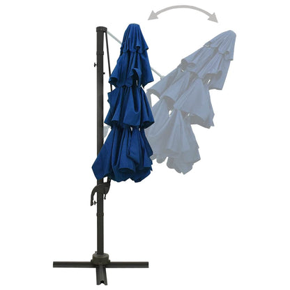 vidaXL Parasol | Azure Blue | Polyester | 3x3 m | Tiltable | Garden Parasol