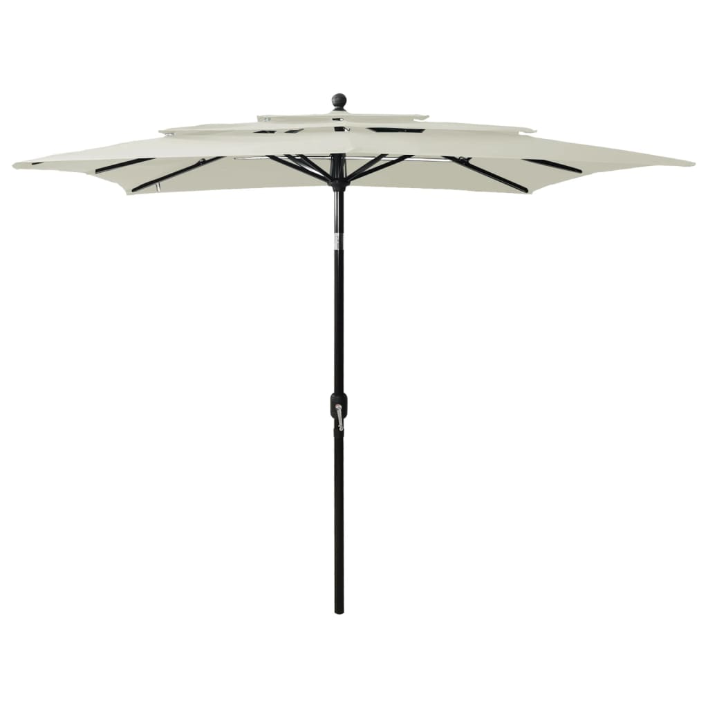 vidaXL Parasol | Sand | Polyester | 2.5 m x 2.5 m | UV-resistant materials