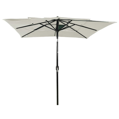vidaXL Parasol | Sand | Polyester | 2.5 m x 2.5 m | UV-resistant materials