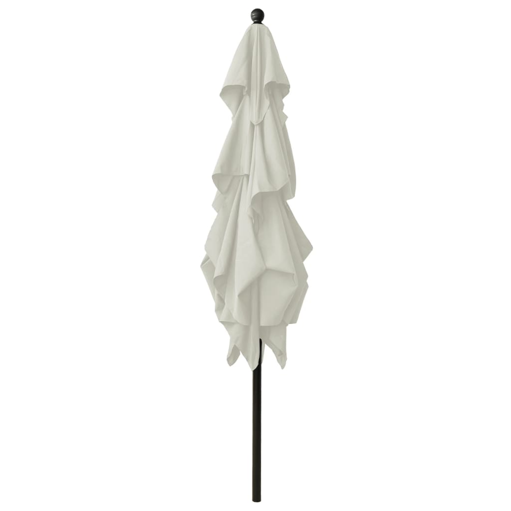 vidaXL Parasol | Sand | Polyester | 2.5 m x 2.5 m | UV-resistant materials