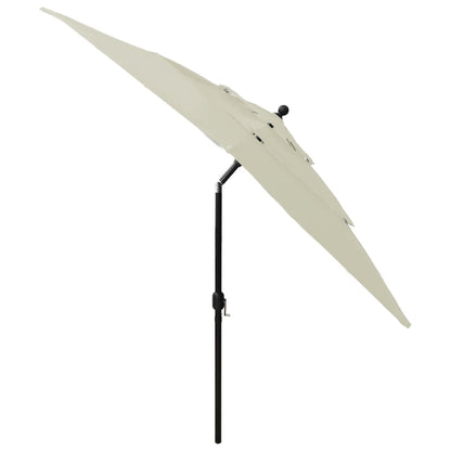 vidaXL Parasol | Sand | Polyester | 2.5 m x 2.5 m | UV-resistant materials