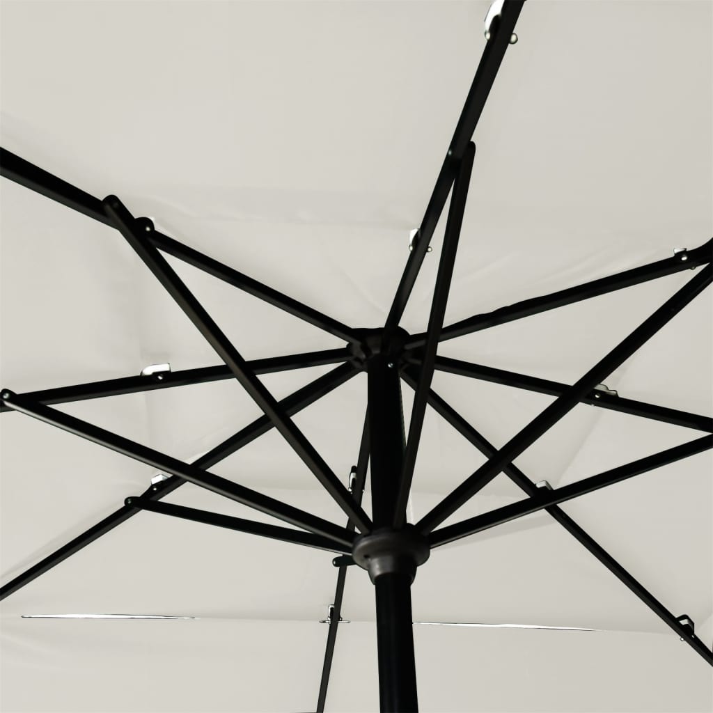 vidaXL Parasol | Sand | Polyester | 2.5 m x 2.5 m | UV-resistant materials