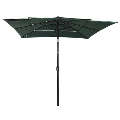 vidaXL Parasol | Green | Polyester, Powder-Coated Aluminium | 2.5 x 2.5 m