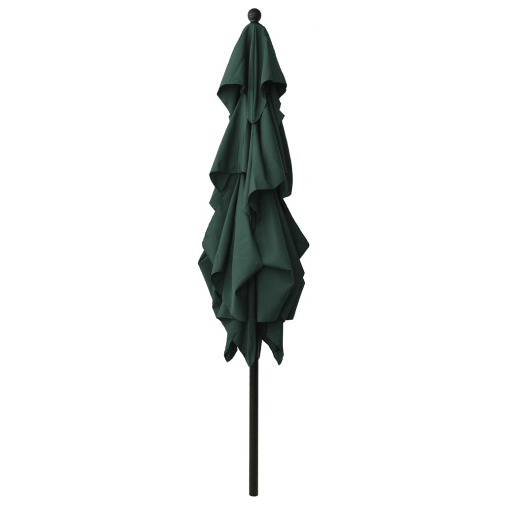 vidaXL Parasol | Green | Polyester, Powder-Coated Aluminium | 2.5 x 2.5 m