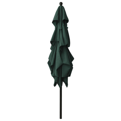 vidaXL Parasol | Green | Polyester, Powder-Coated Aluminium | 2.5 x 2.5 m