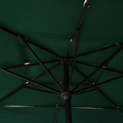 vidaXL Parasol | Green | Polyester, Powder-Coated Aluminium | 2.5 x 2.5 m