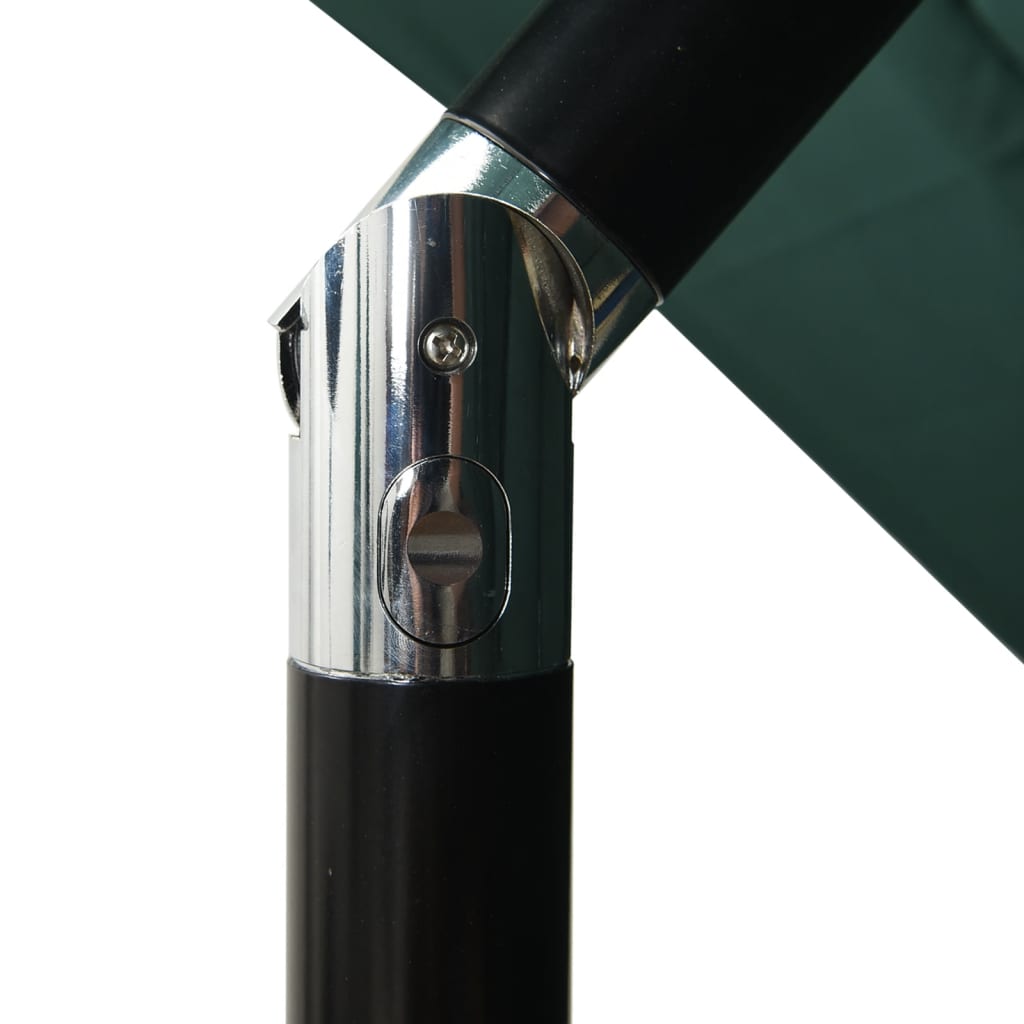 vidaXL 3-Tier Garden Parasol with Aluminium Pole Green 2.5x2.5 m