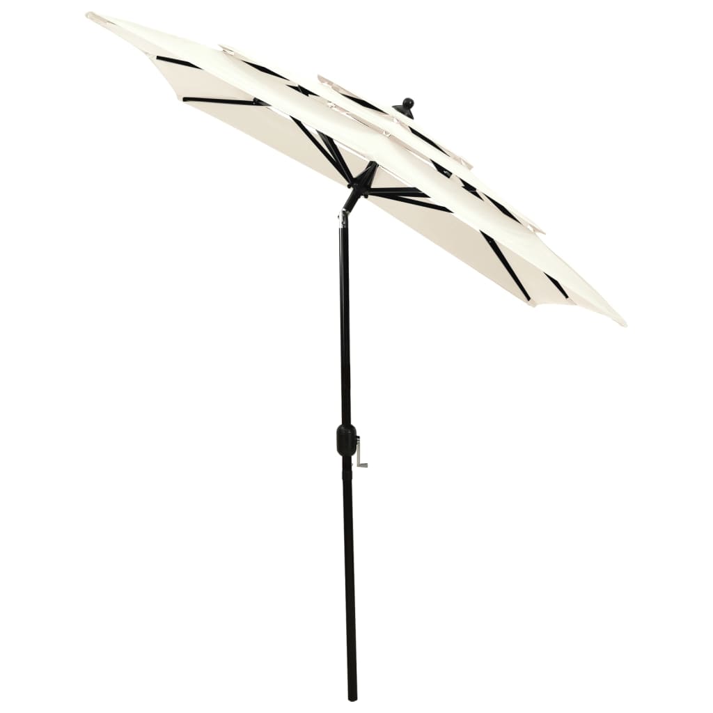 vidaXL Parasol | Sand | Polyester | 2m x 2m | Collapsible | Garden Parasol