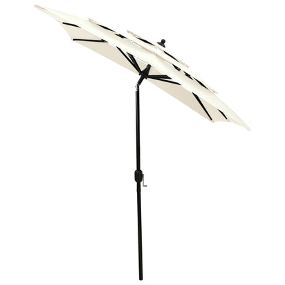 vidaXL Parasol | Sand | Polyester | 2m x 2m | Collapsible | Garden Parasol
