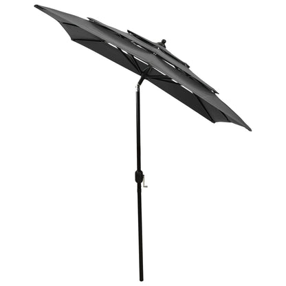vidaXL Parasol | Anthracite | Polyester | 2x2 m | Foldable | Garden Parasol